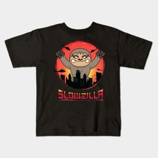 SLOWZILLA A FUNY SLOTH DESIGN FOR YOU Kids T-Shirt